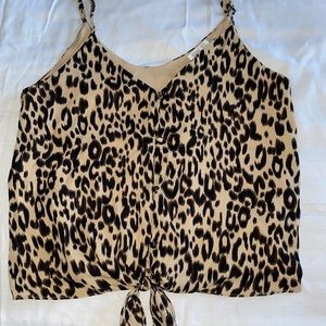 Cheetah print tank top